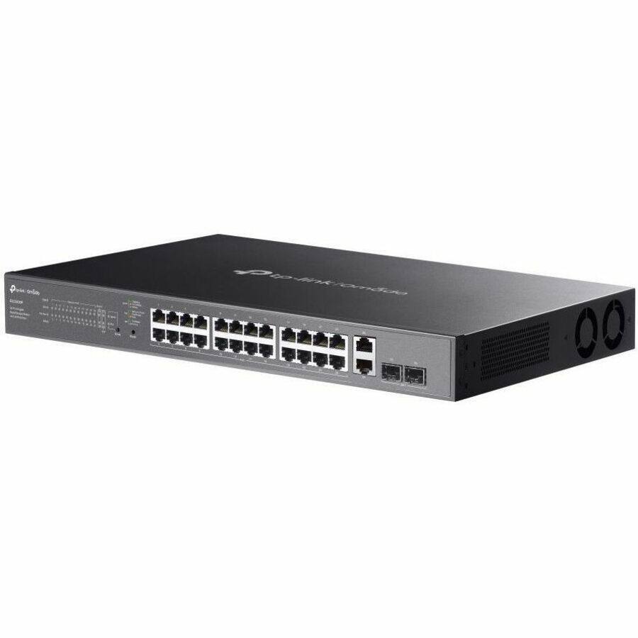 Alt View 3. TP-Link - TP Link Omada ES228GMP - Omada 28-Port Gigabit Easy Managed Switch with 24-Port - Omada 28-Port Gigabit Easy Managed - Black.