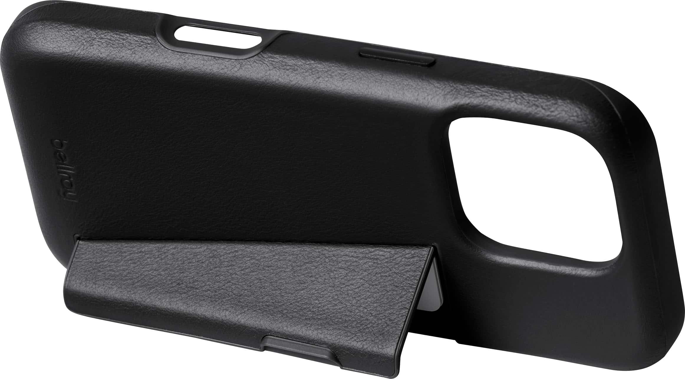 Alt View 2. Bellroy - iPhone 16 Pro Max Leather Phone Case - 3 Card - Black.