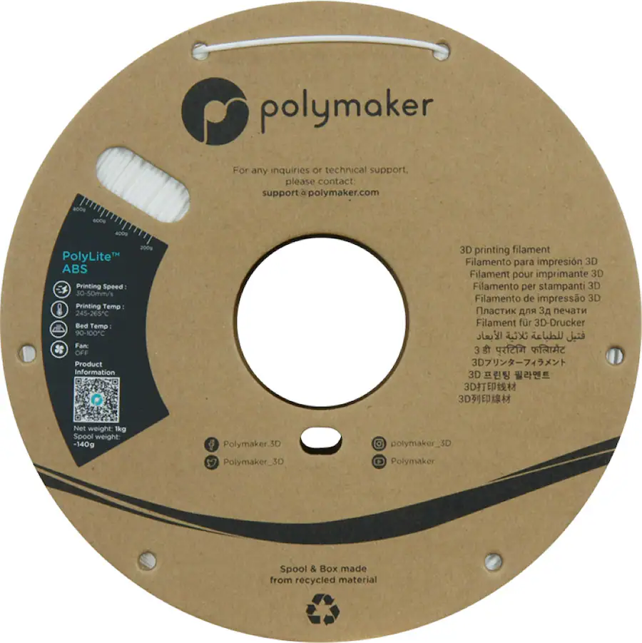 Polymaker ABS Filament White PE01002 - Best Buy