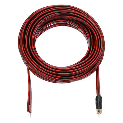 Front. Unique Bargains - RCA to Bare Wire Open End Audio Cable, 14AWG Gold Plated Extension Wire for Guitar, Speakers - Red.