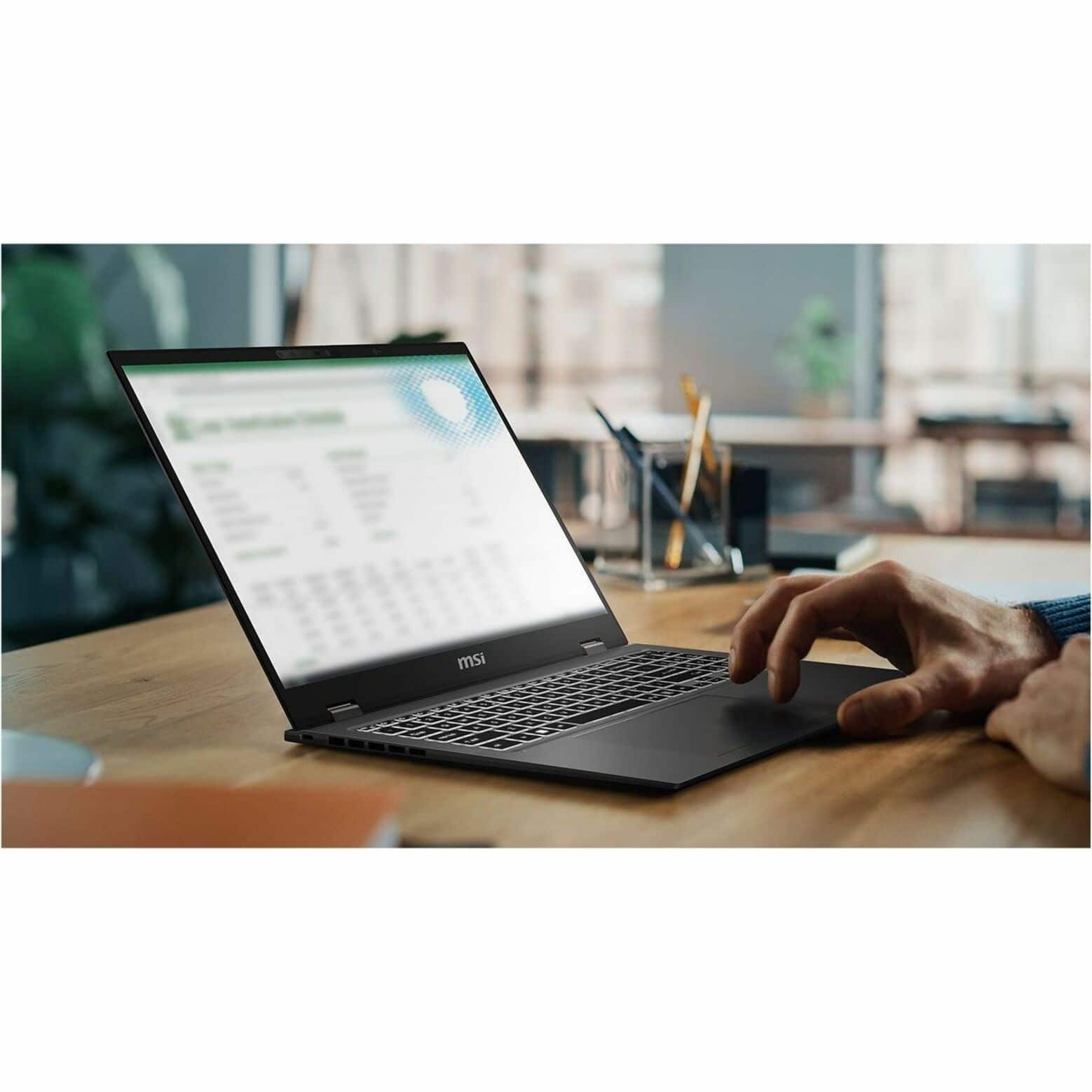 Alt View 23. MSI - Prestige 16 AI Evo B1MG 16" Laptop - Intel Core Ultra 7 with 32GB Memory - 1 TB SSD - Stellar Gray, Gray.