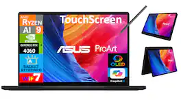 ASUS - ProArt 2-in-1 Laptop 13.3 2.8K Display (AMD Ryzen AI 9 HX 370, 32GB LPDDR5X, 2TB M.2 PCIe SSD, Win 11 Pro) - Nano Black