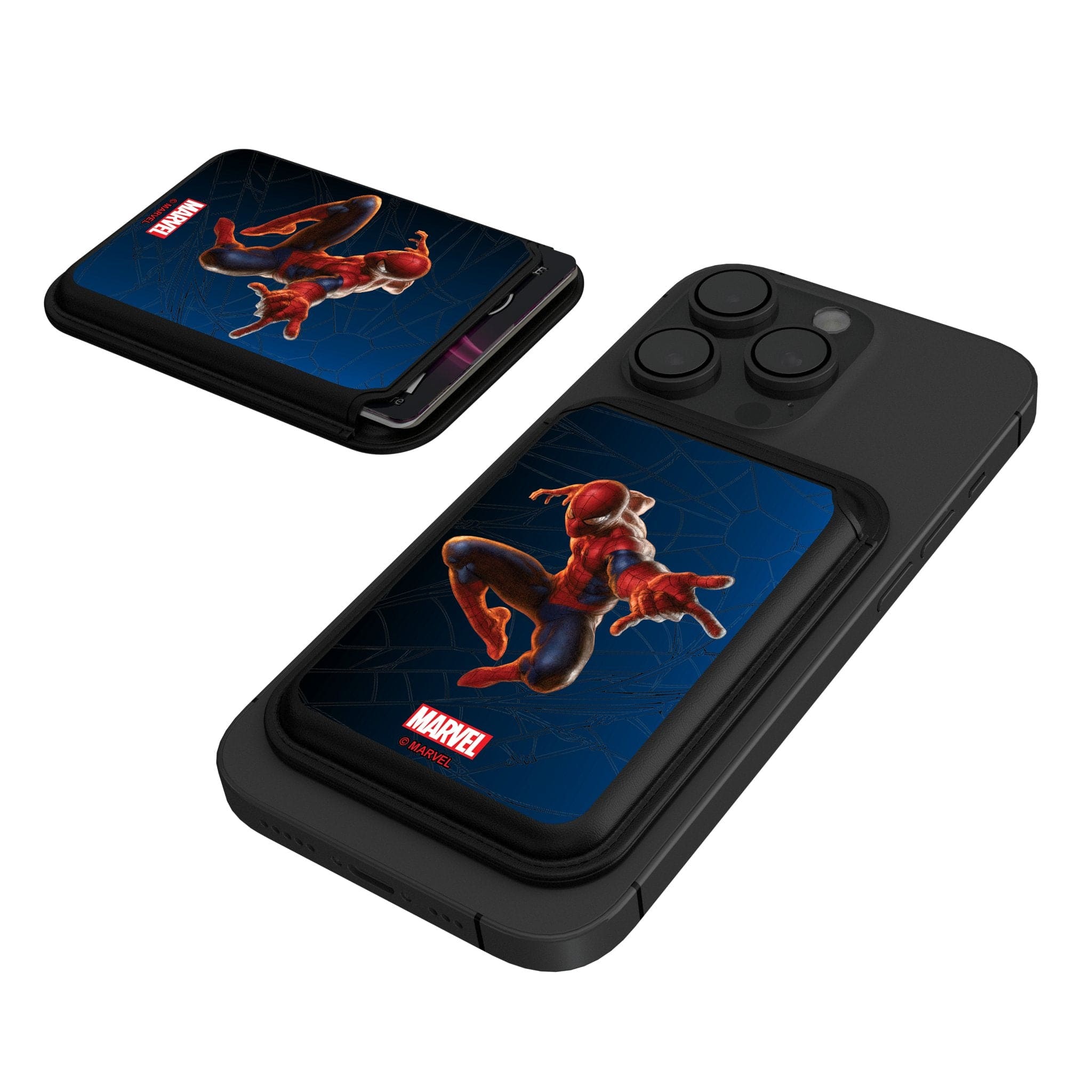 Keyscaper - Marvel MechLine Black Magnetic Credit Card Wallet - Spider-Man