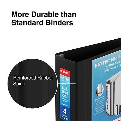 More Durable than Standard Binders

Reinforced Rubber Spine

BETTER BINDE
Our Most Durable
Notre reliure la plus durable

1020
4 Inches