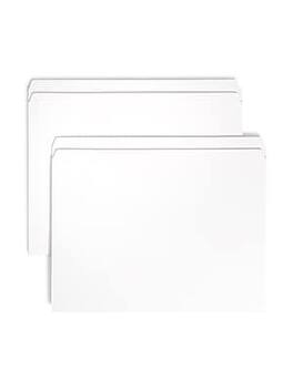 Smead - File Folders, Straight-Cut Tab, Letter Size, 100/Box (12810) - White