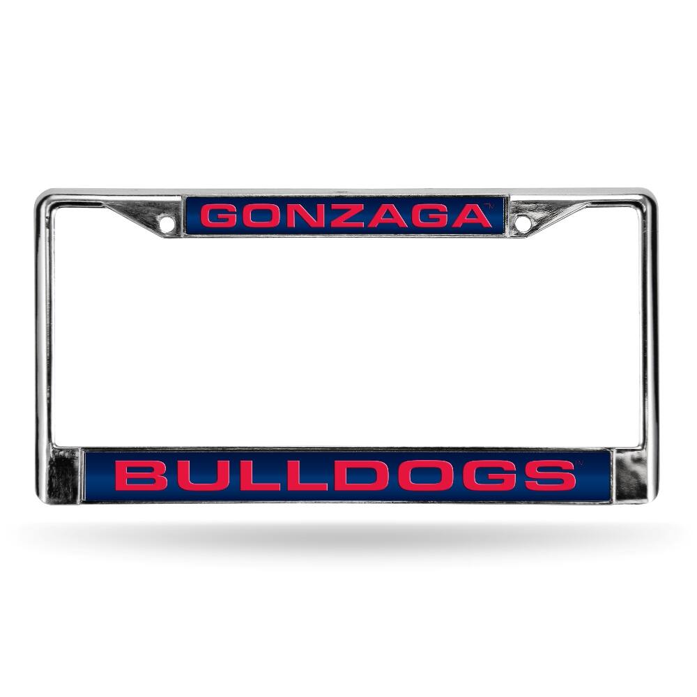 Gonzaga Bulldogs Chrome Metal Laser Cut License Plate Frame