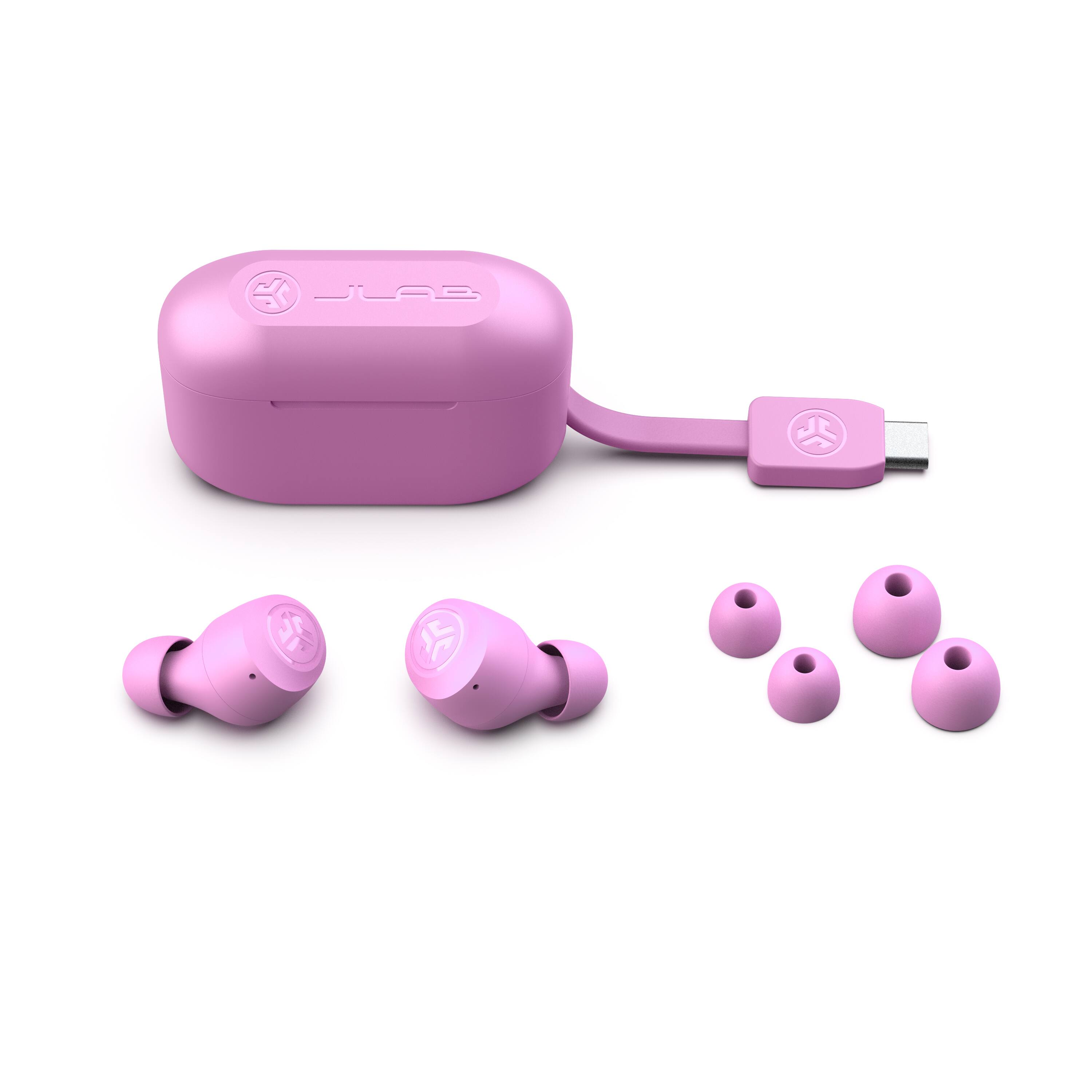 Back. JLab - GO Air POP True Wireless In-Ear Headphones - Pink.