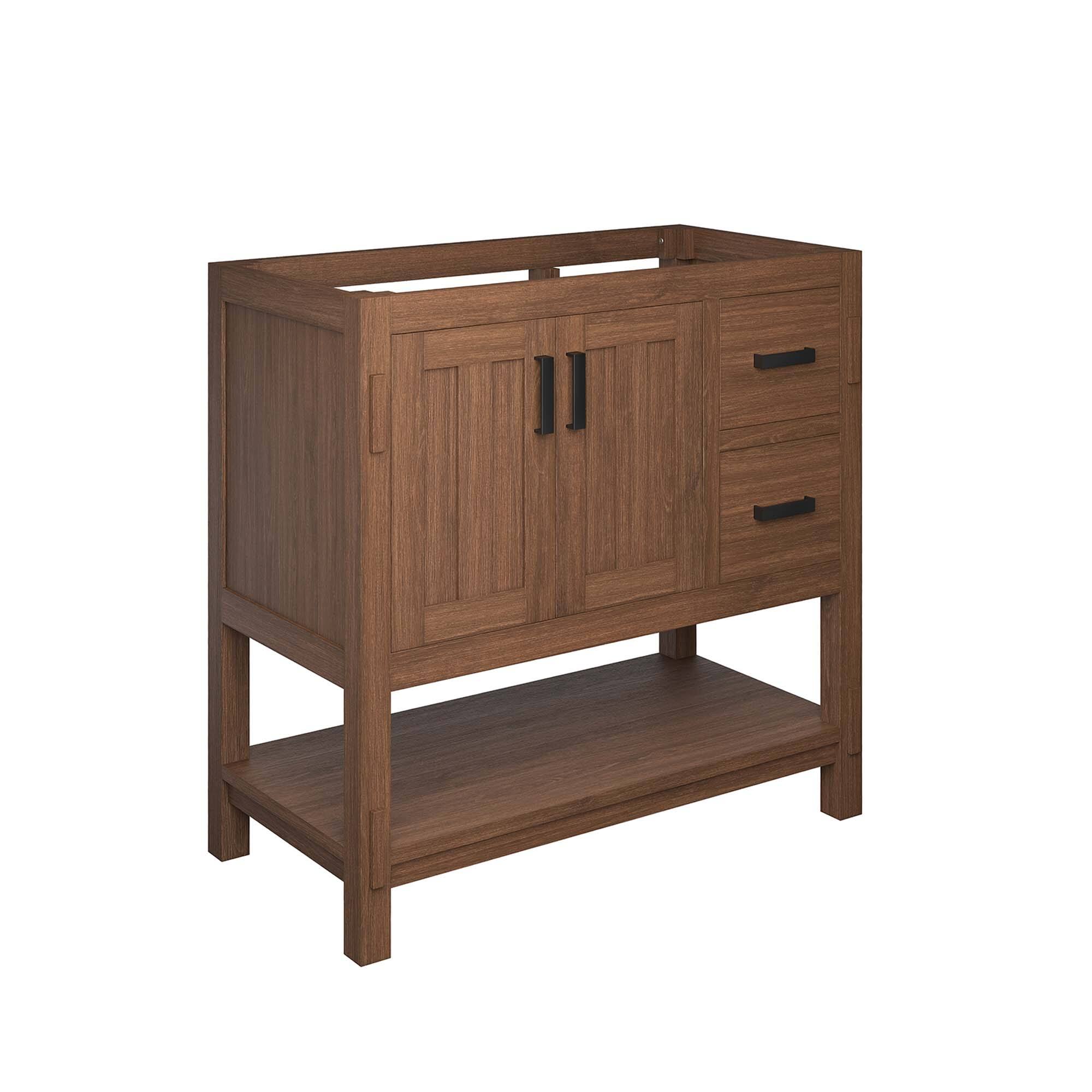 Angle. Modway - Ashlyn Bathroom Cabinet Basin Not Included by Modway - Walnut.