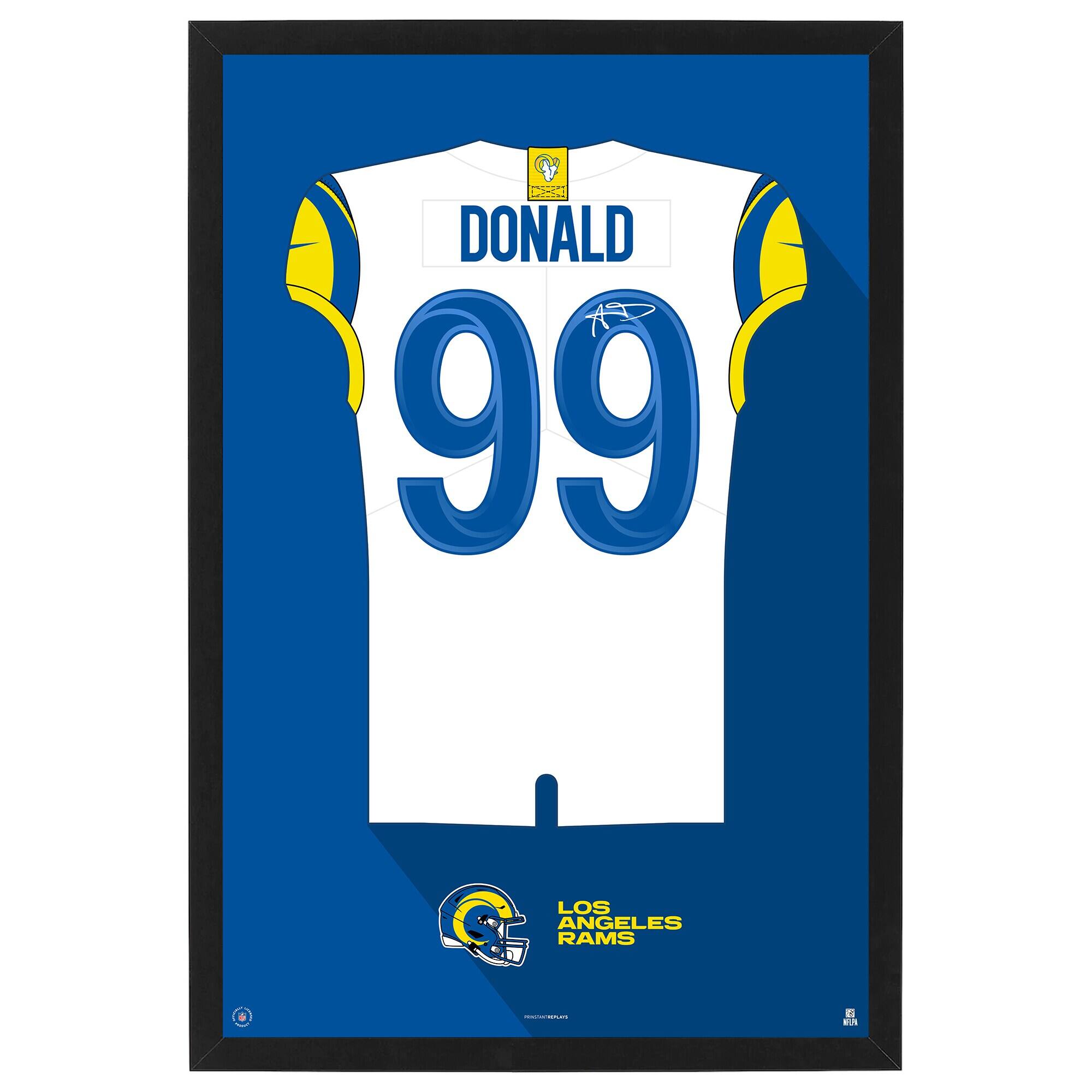 Aaron Donald Los Angeles Rams Away Jersey Framed Art Print