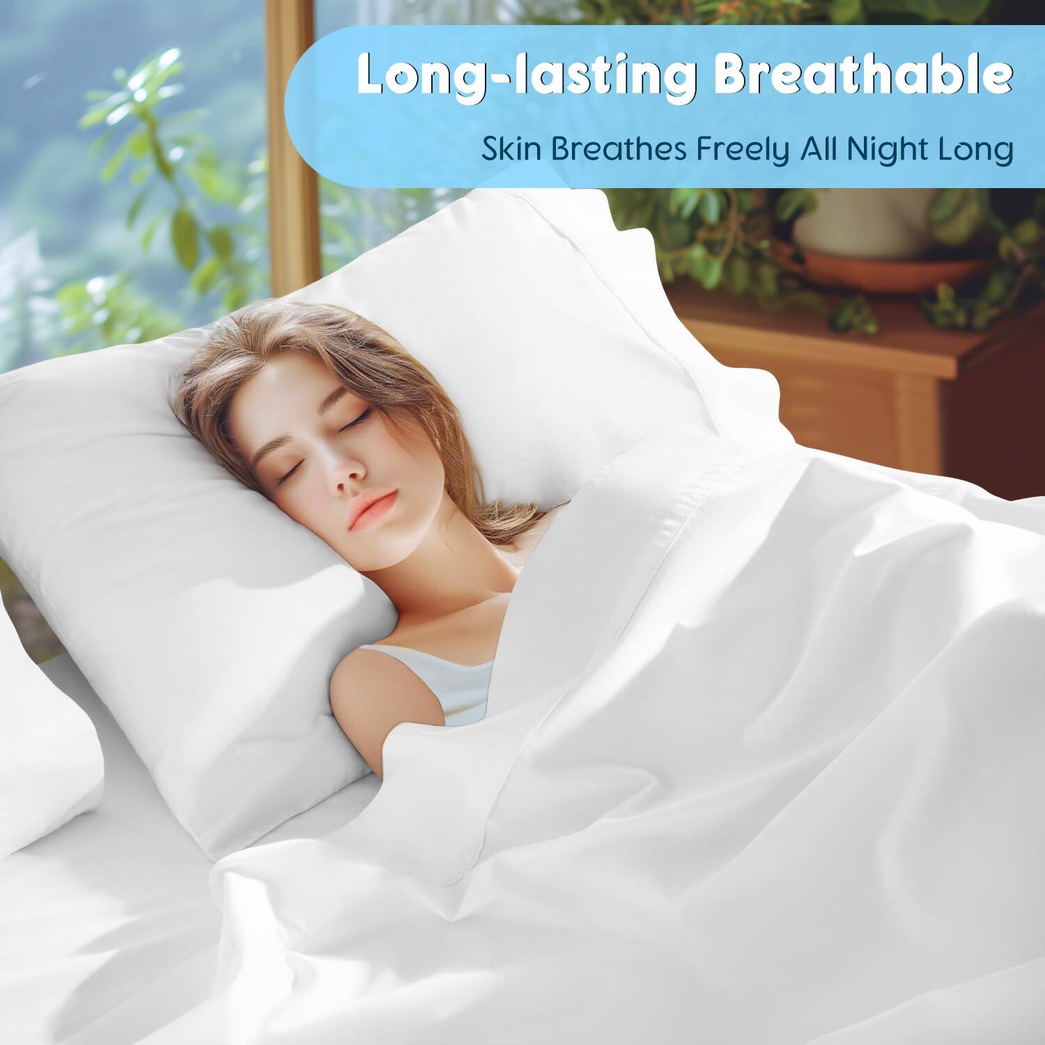 Long-lasting Breathable  
Skin Breathes Freely All Night Long