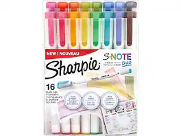 Sharpie - S-Note Duo Art Markers, Twin Tip, 16/Pack - Assorted Colors