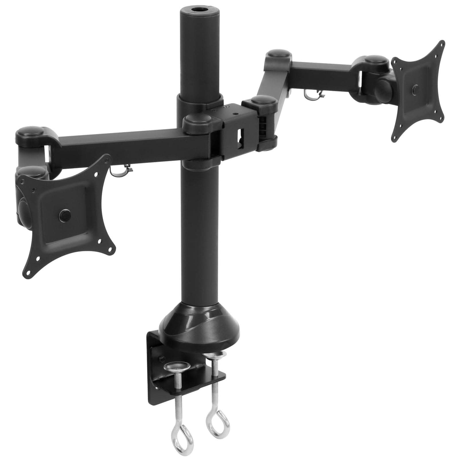 Alt View 5. Mount-It! - Dual Monitor Desk Mount for Up to 27″ Screens – Height Adjustable Tilt & Swivel Arms, Black - Black.