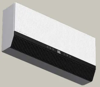 Front. Electactic - 1500W Wall Space Heater, LED, Weekly Timer, IP22, Remote, Touch Panel.