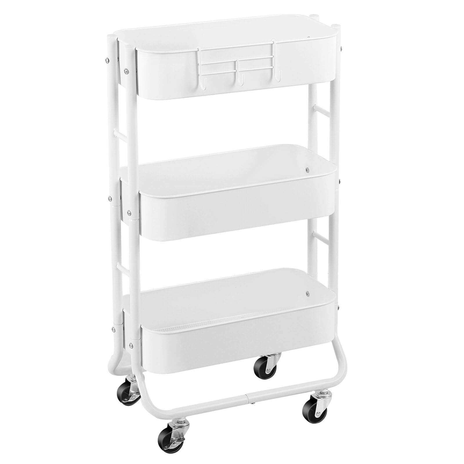 White 3-Tier Narrow Cart