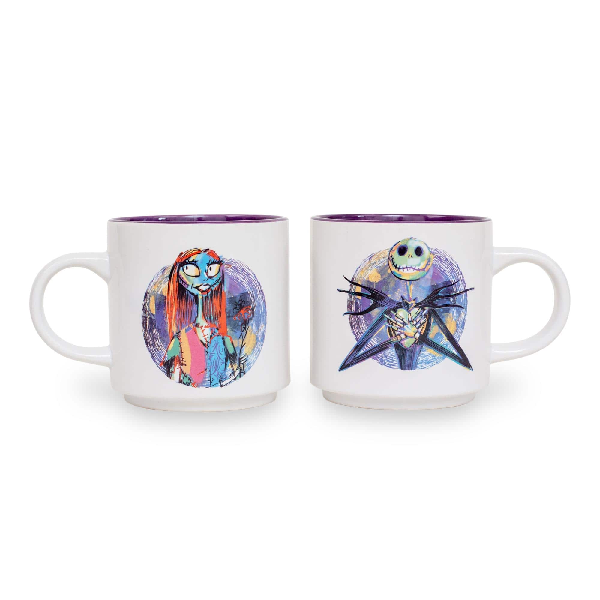 Disney - Nightmare Before Christmas Splatter Characters Ceramic Stacking Mug Set - Purple
