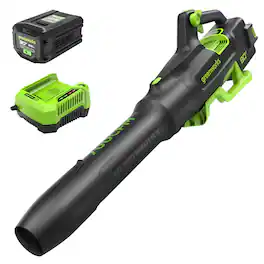 Greenworks - 80V 700 CFM Cordless Handheld Leaf Blower, W/2.5Ah Battery and 40 Minute Rapid Charger - Green