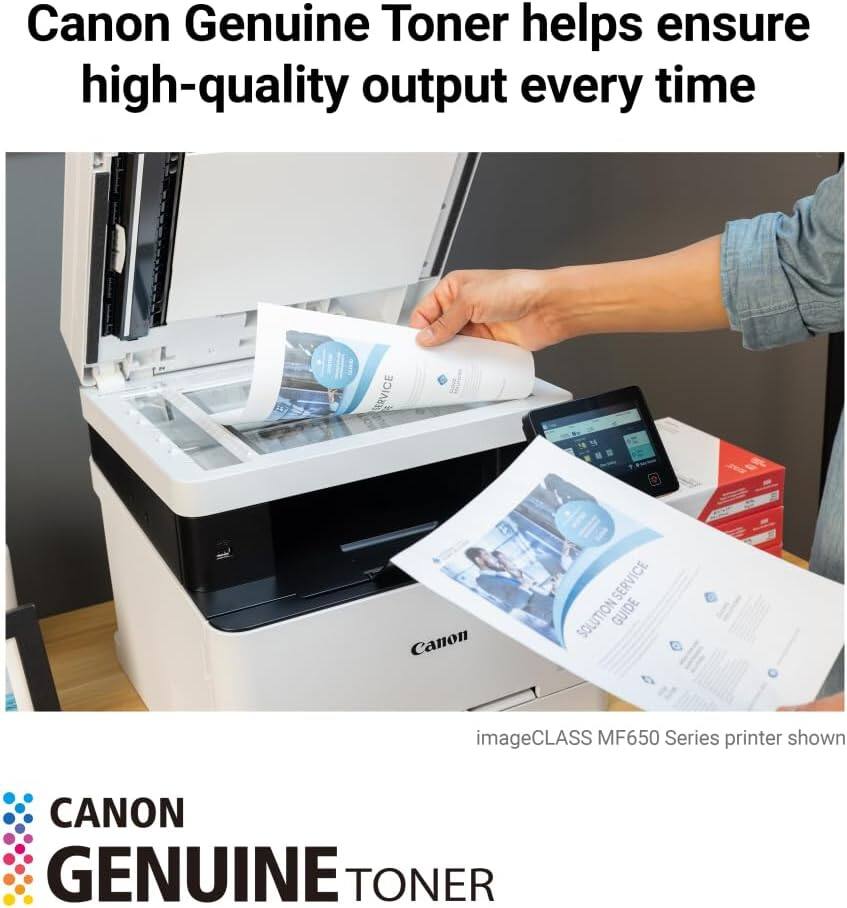 Canon Genuine Toner helps ensure high-quality output every time

imageCLASS MF650 Series printer shown

CANON GENUINE TONER