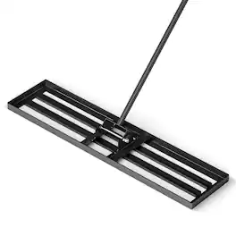 Costway - Lawn Leveling Rake 42" x 10" Heavy Duty Level Lawn Tool for Garden Backyard/Lawn - Black