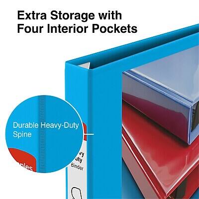 Extra Storage with Four Interior Pockets

Durable Heavy-Duty Spine

Heavy-Duty Binder