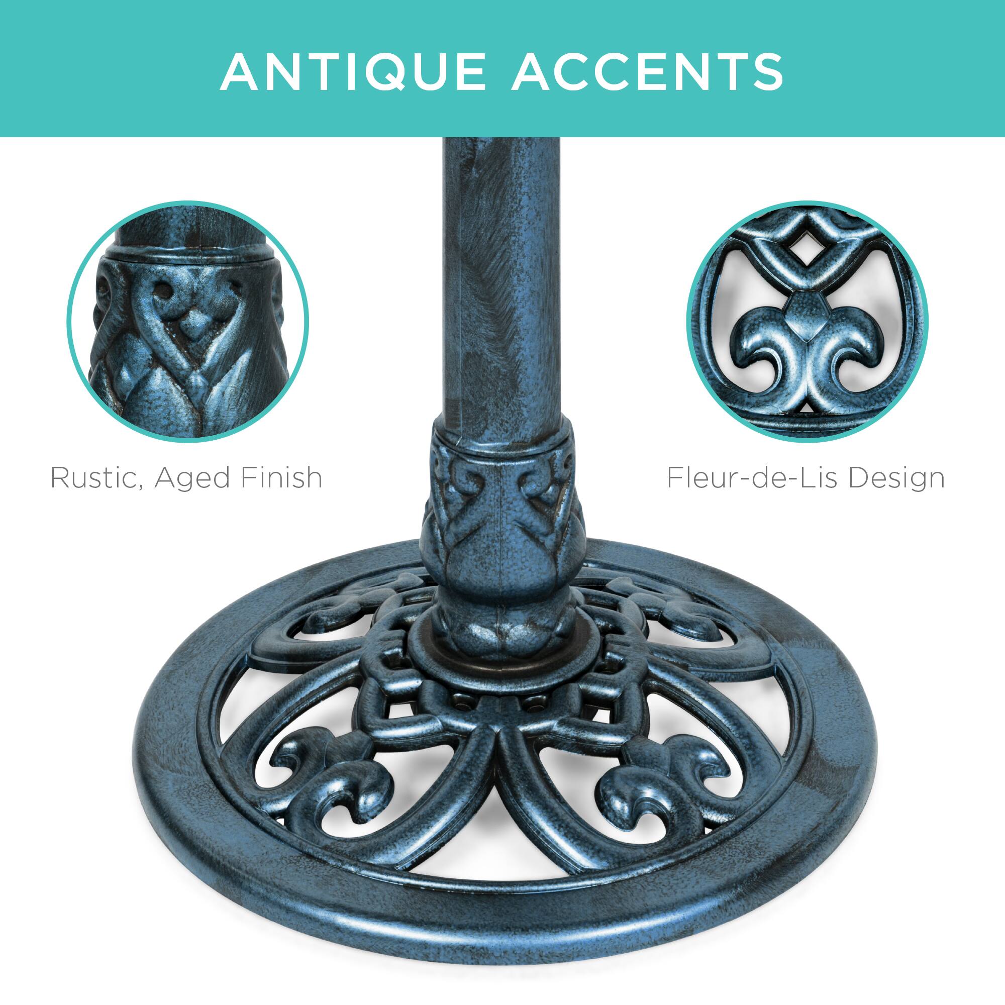 ANTIQUE ACCENTS

Rustic, Aged Finish

Fleur-de-Lis Design