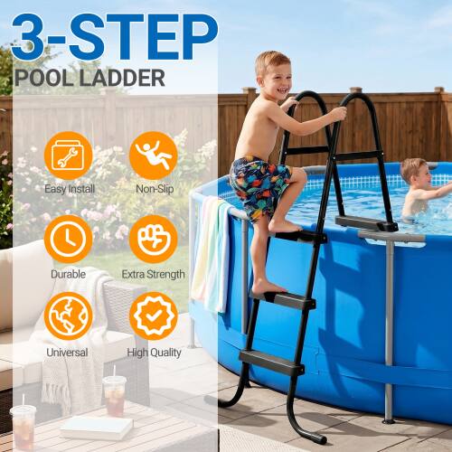 3-STEP POOL LADDER

Easy Install  
Non-Slip  
Durable  
Extra Strength  
Universal  
High Quality