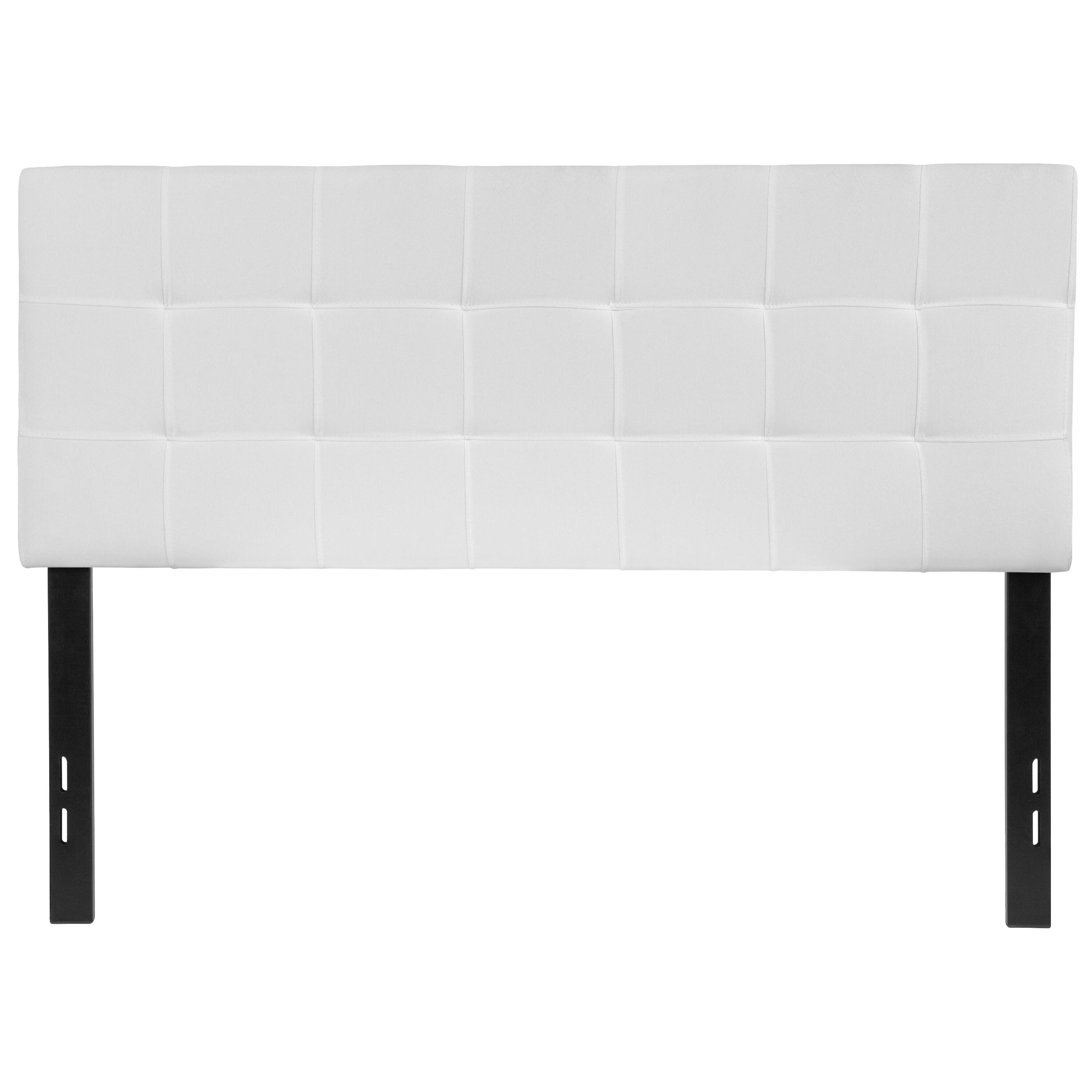 Alt View 5. Emma + Oliver - Quilted Tufted Upholstered Headboard - White.