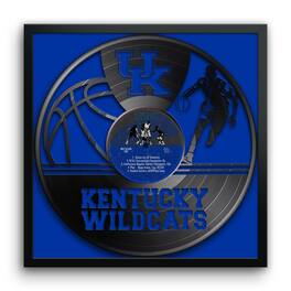 Sporticulture - Kentucky Wildcats Framed 13" x 13" Vinyl Record Art Print - Multicolor