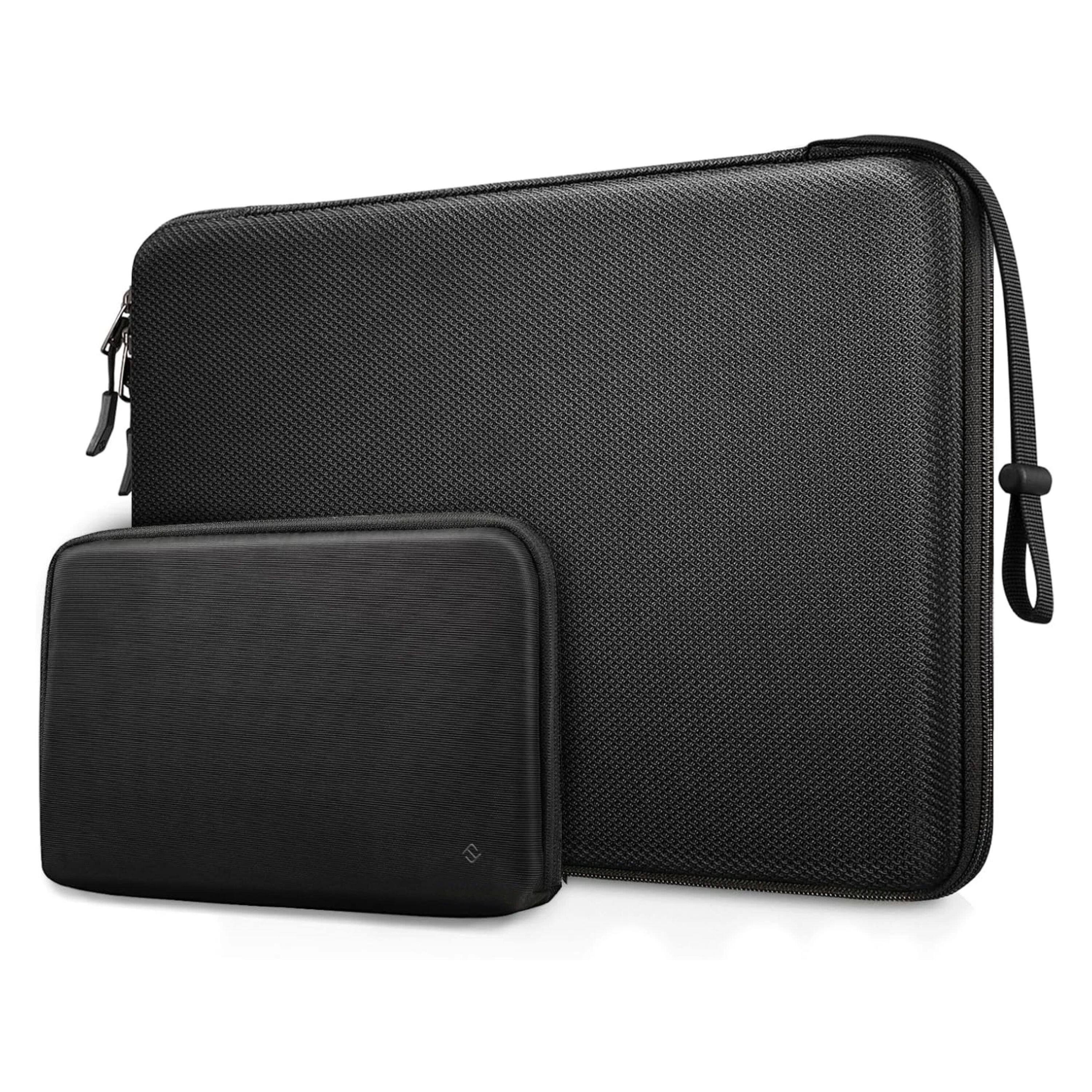 Front. Kitcheniva - Hard Laptop Sleeve With Accessory Pouch For 16" MacBook Air/Pro - Black.