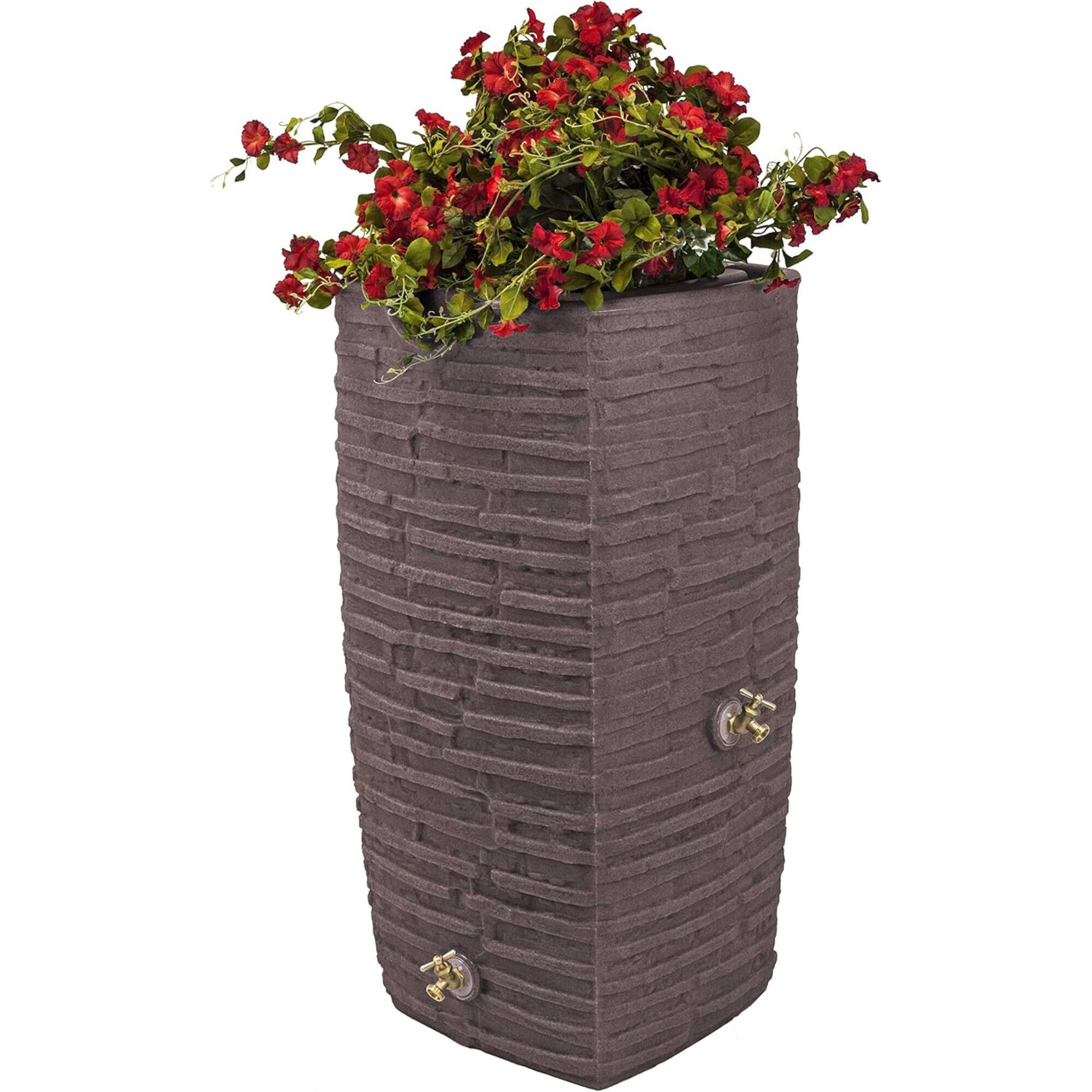 Alt View 7. Good Ideas - Good Ideas Impressions Riverwalk 50 Gallon Rain Saver with Spigots, Red Brick - Red Brick.