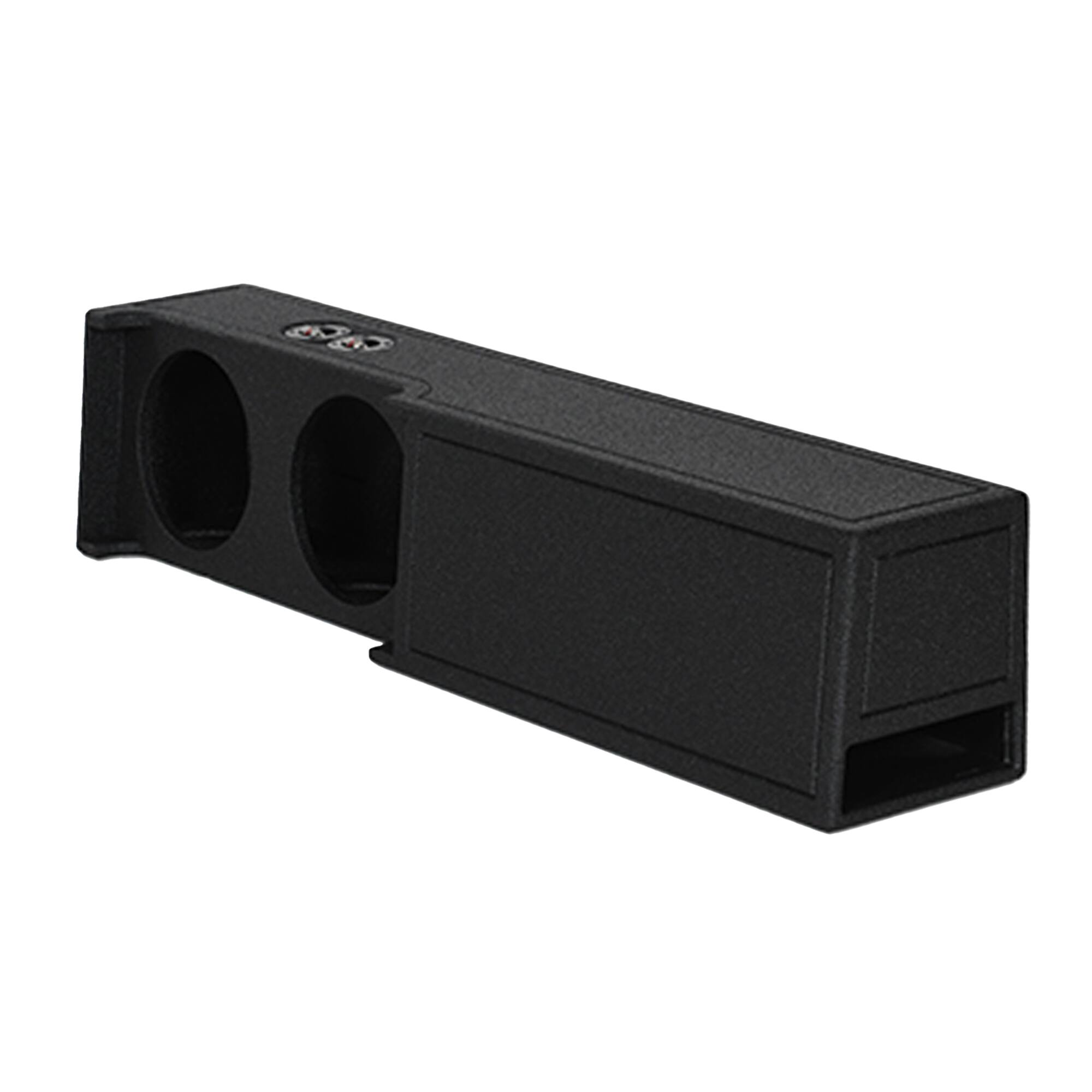 Alt View 3. QPower - QPower Dual 10" Ported Sub Enclosure for Dodge Ram Crew Cab & Quad Cab 2019-2026 - BED LINER BLACK.