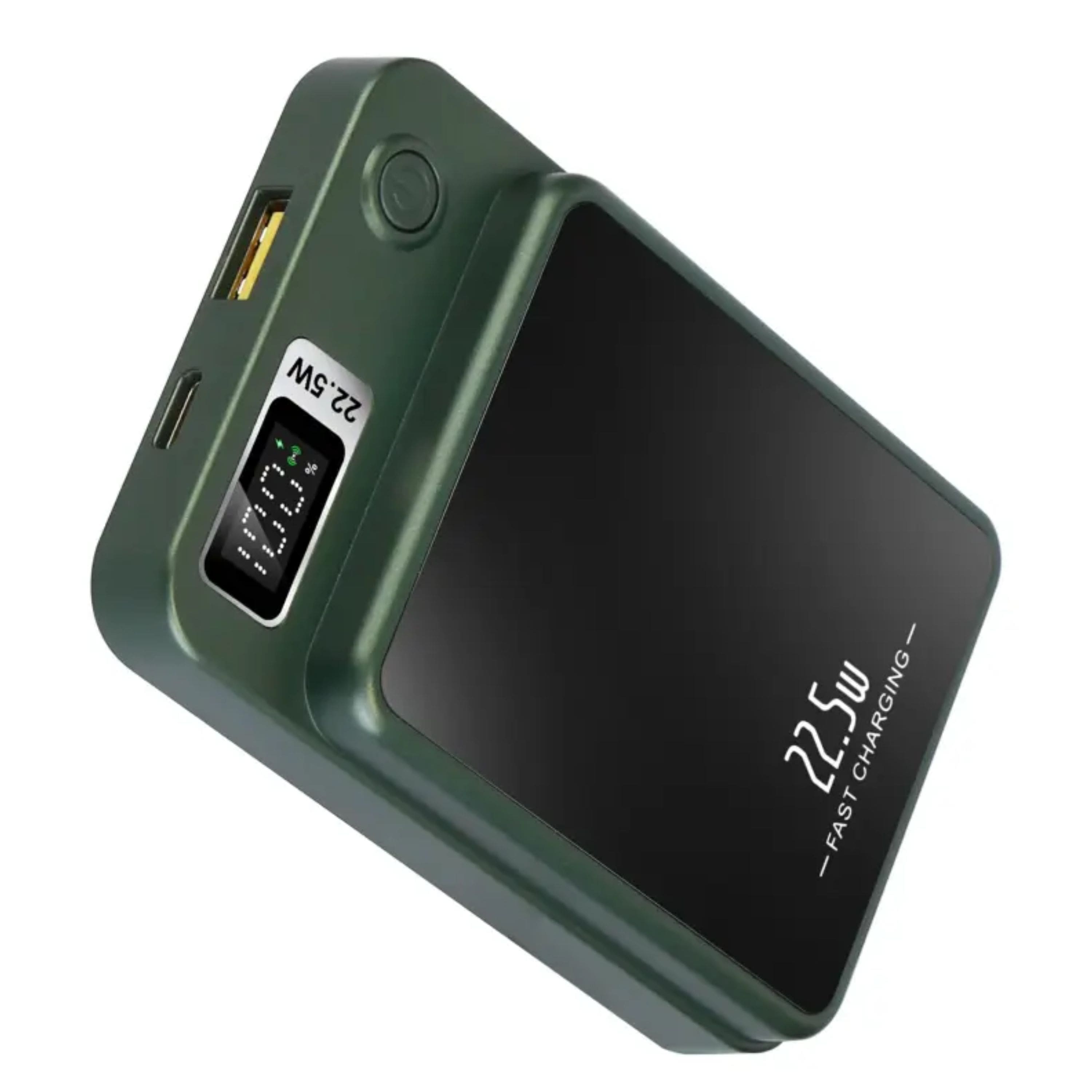 Kitcheniva - Magnetic Wireless Power Bank 10000mAh PD20W Fast Charger For Fast Portable Charging - Green
