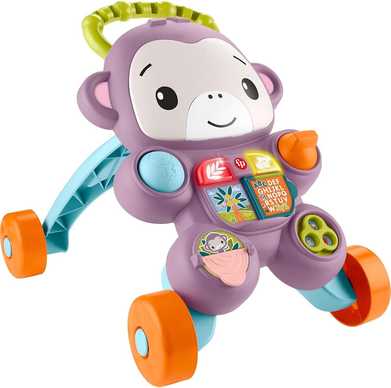 Fisher Price - Learn with Me Purple Monkey Walker - COLLECTIBLES - Multicolor