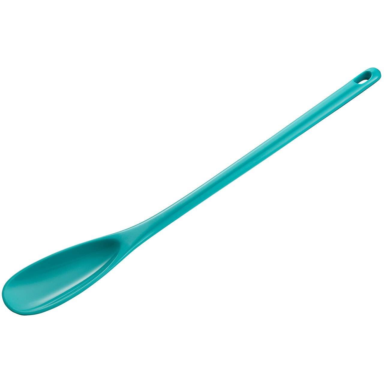Left. Hutzler - 6-piece Melamine Cooking Utensils Set and Storage Crock - Turquoise - Turquoise.