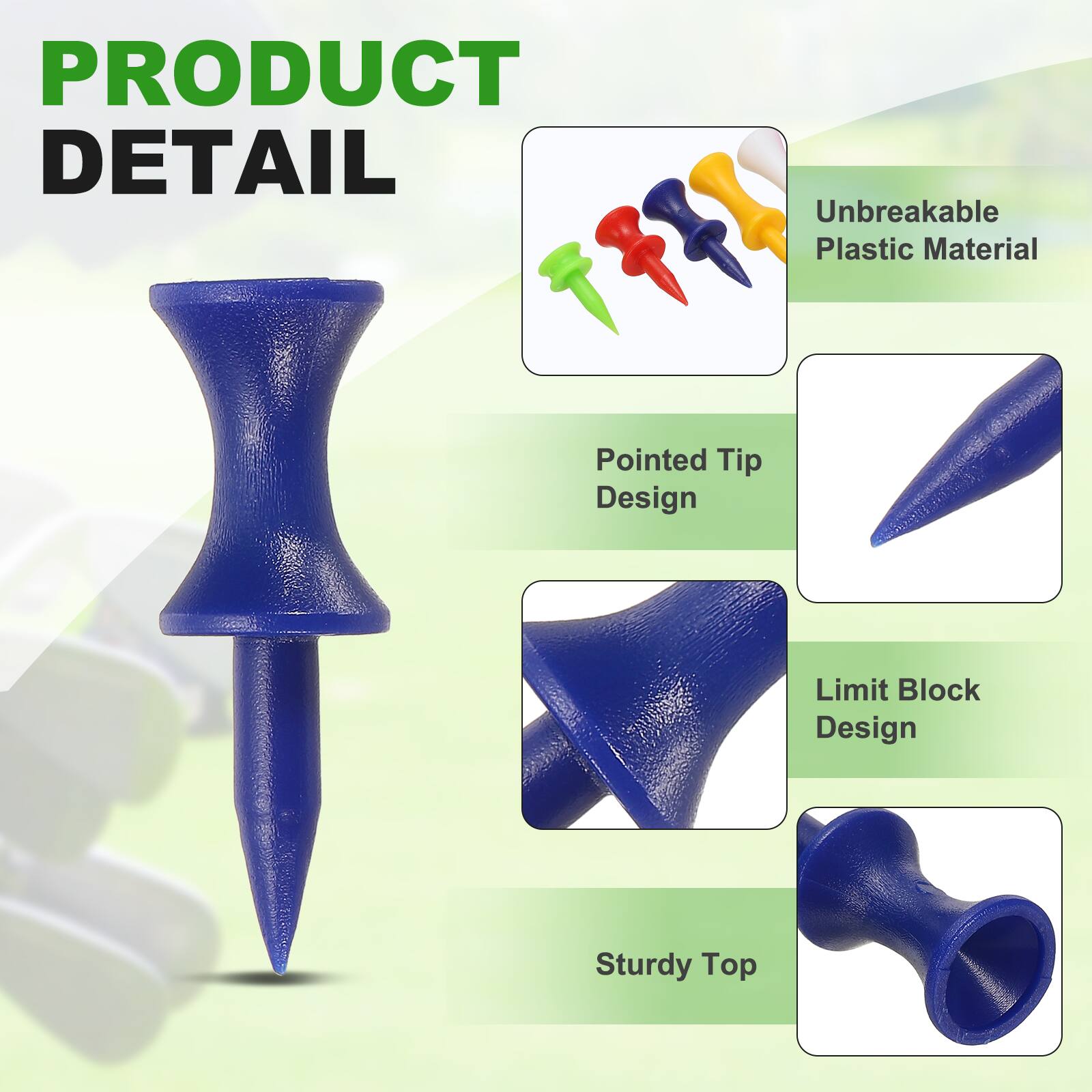 PRODUCT DETAIL

- Unbreakable Plastic Material
- Pointed Tip Design
- Sturdy Top Design
- Limit Block Design