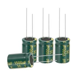 Unique Bargains - 1500uF 35V 13x21mm Electrolytic Capacitor, High Frequency, Low Impedance, Radial Leads, 24pcs - Green