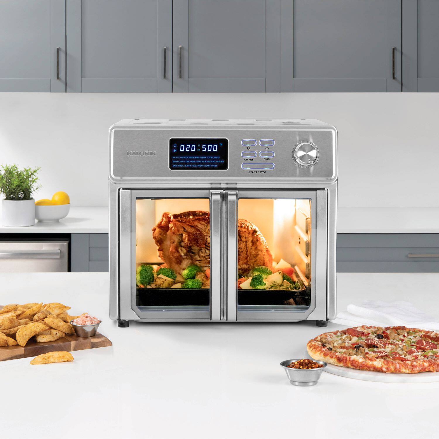 Alt View 19. Kalorik - 26qt Digital Maxx Air Fryer Oven - Stainless Steel.