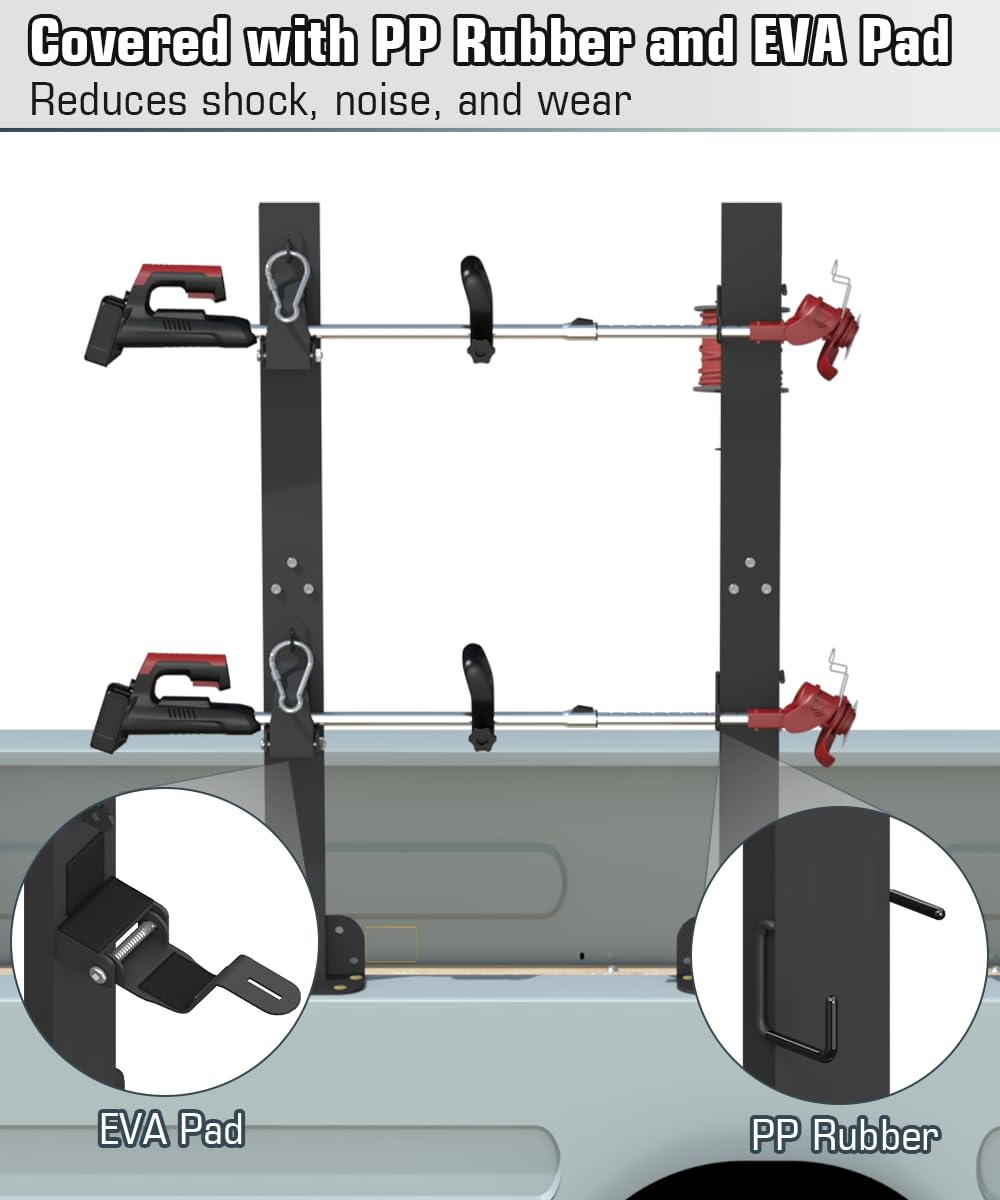 Covered with PP Rubber and EVA Pad  
Reduces shock, noise, and wear  

EVA Pad  
PP Rubber