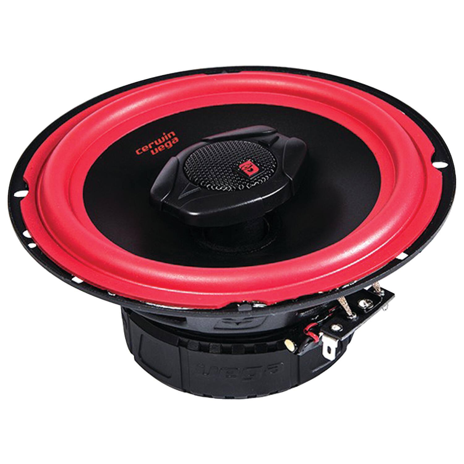 Front. Cerwin Vega - Vega Series 6.5" 400W Max 2-Way Coaxial Speakers 2 Pack - Black/Red.