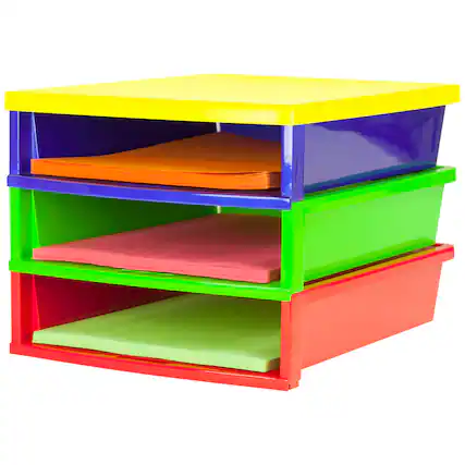 Front. Storex - Storex Quick Stack Construction Paper Organizer.
