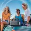Alt View 2. Soundcore - by Anker Boom 2 IPX7 Waterproof Floatable 80W Bluetooth Speaker with Subwoofer, BassUp 2.0, & Custom RGB Light Effects - Blue.