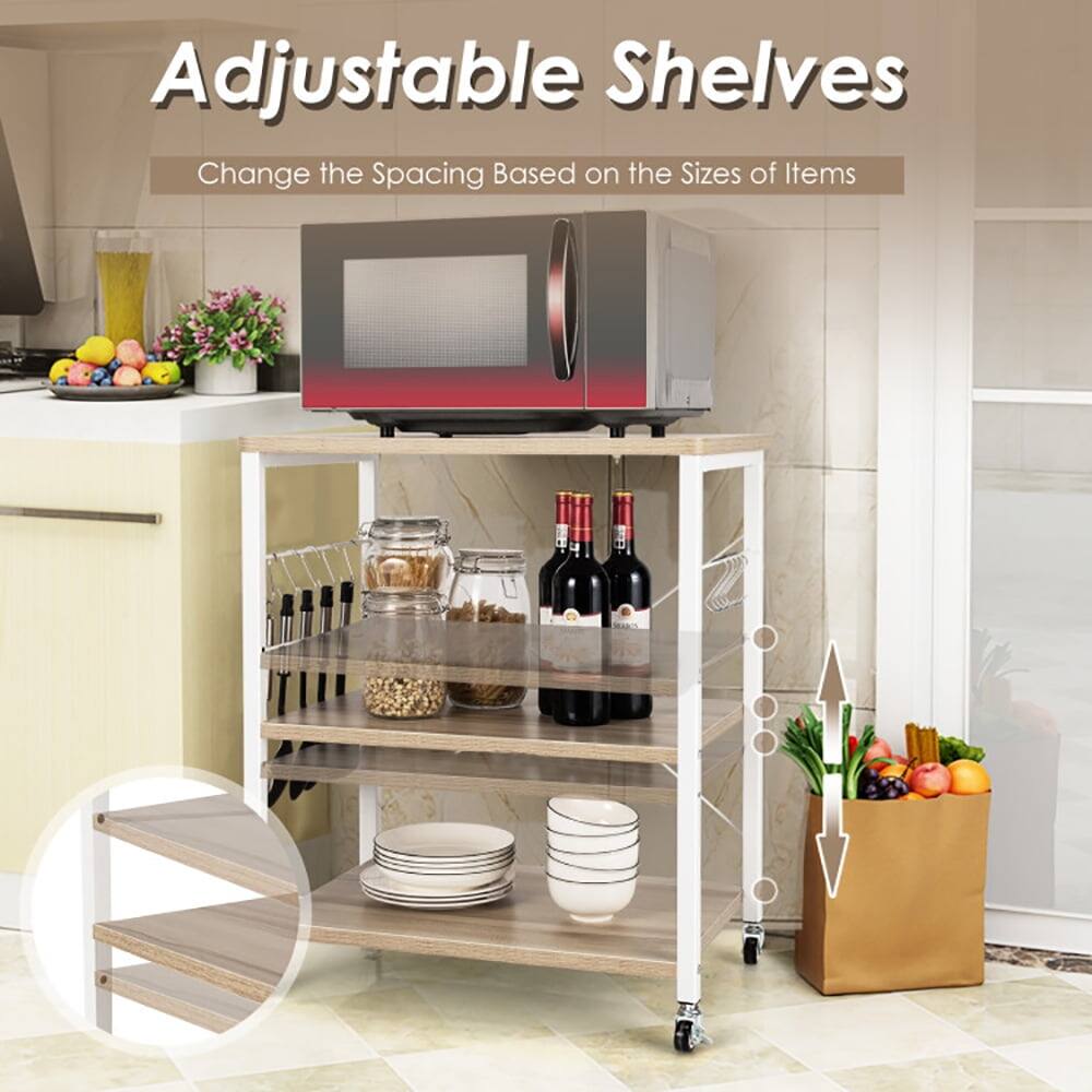 Adjustable Shelves  
Change the Spacing Based on the Sizes of Items