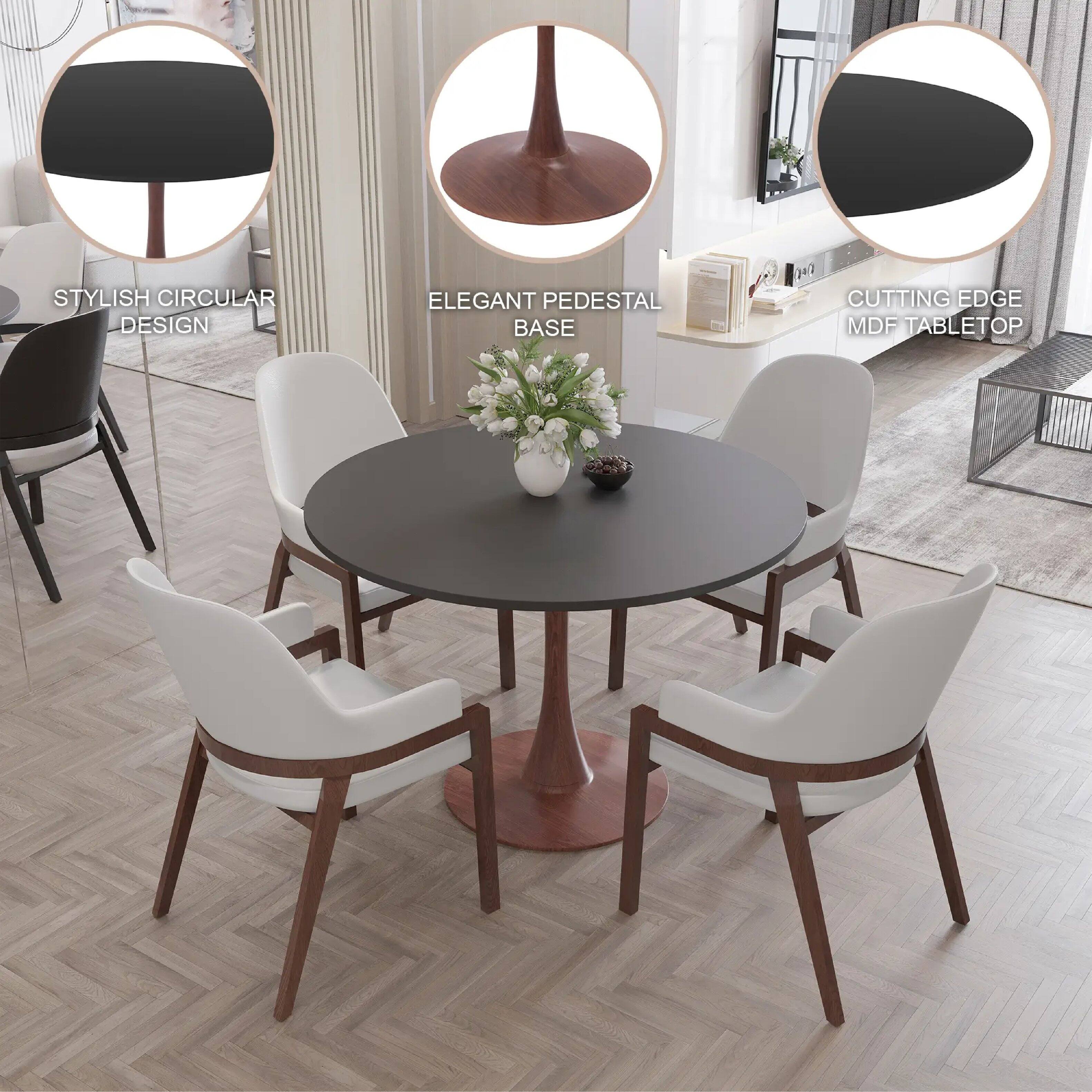 - STYLISH CIRCULAR DESIGN
- ELEGANT PEDESTAL BASE
- CUTTING EDGE MDF TABLETOP
