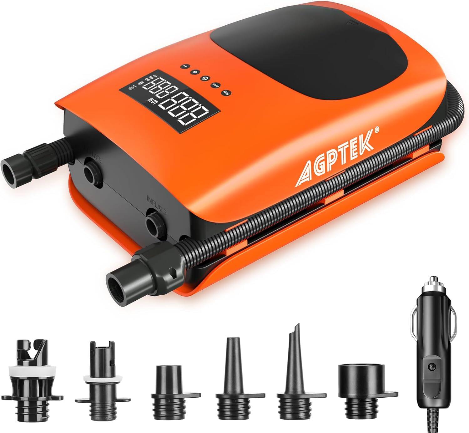 AGPTEK®
INFLATE
E - + E & Q I - 0D0 FYe s OT 000 INFLATE AGPTEK