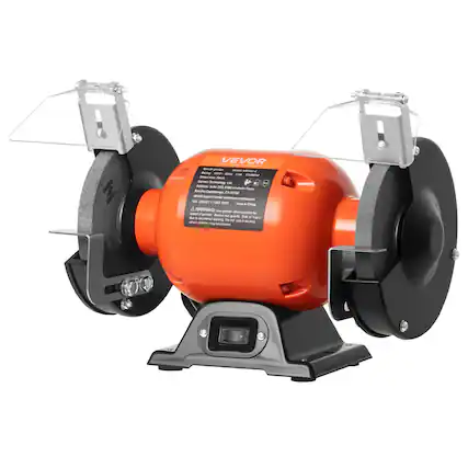 VEVOR
Model: M006-20
Voltage: 110V/220V
Power: 200W
Speed: 3400 RPM
Wheel Size: 200mm
SN: 250611 1723 00001
WARNING: Use only with a VEVOR grinder. Always use a guard. Keep children away.