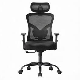 Frangdom - Ergonomic Mesh Chair 2D Headrest Lumbar Support 130° Tilt 286 lb - BLACK 21.2"D x 18.9"W x 45.3"H