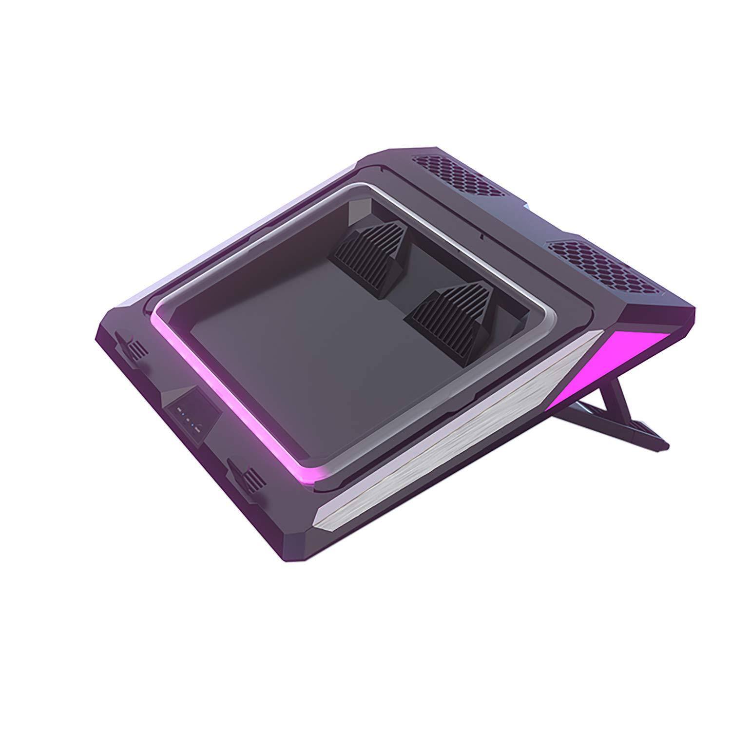 Cedar Assembly - Gt300 Double Blower Laptop Pad For 14 17 Inch Gaming Cooler With Dust Filter Flexible Rubber Ring Colorful - GT300UB