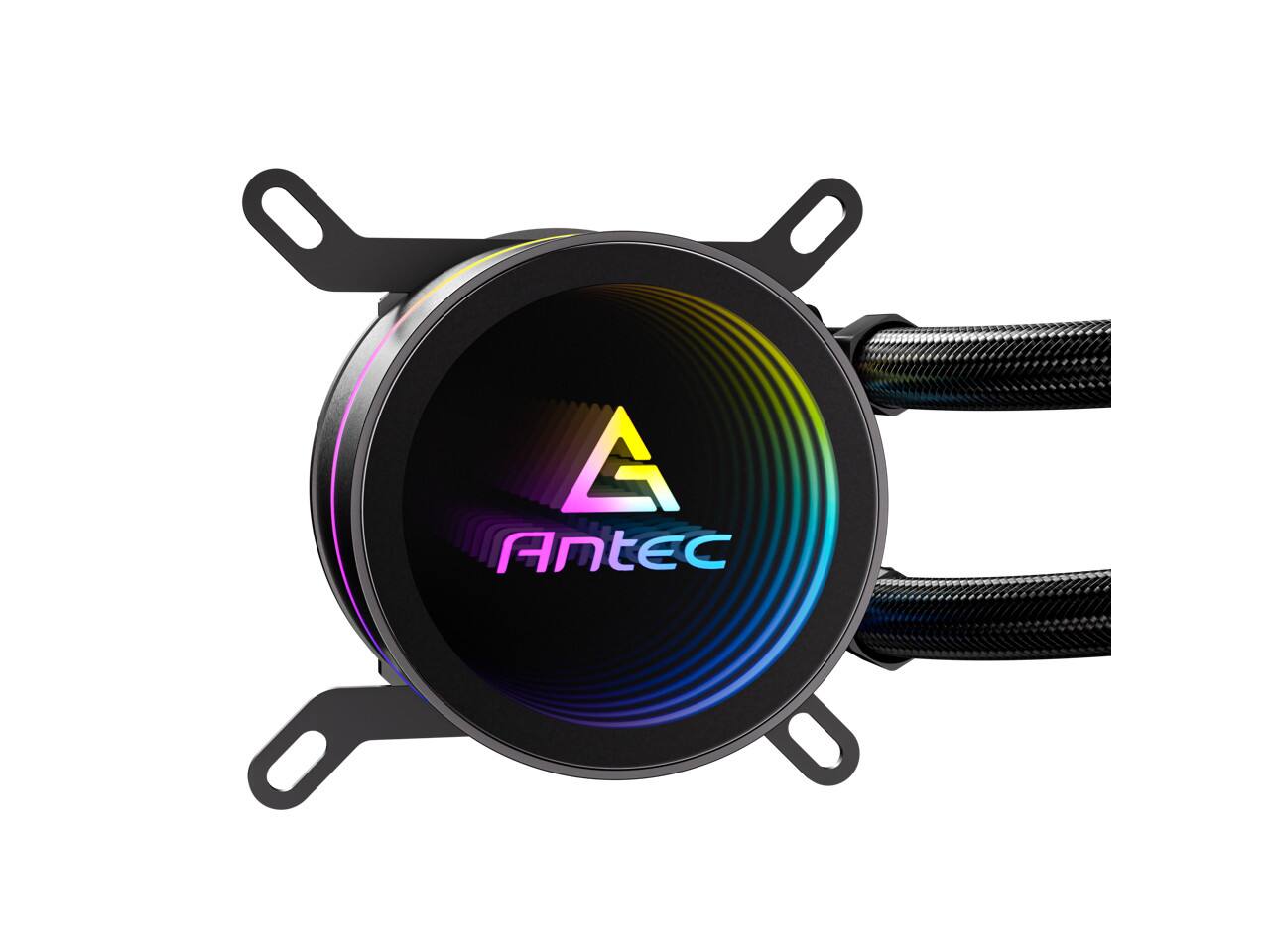 Alt View 2. Antec - luna 360 argb aio liquid cpu cooler, 3x120mm pwm argb fans, infinity mirro - Argb.