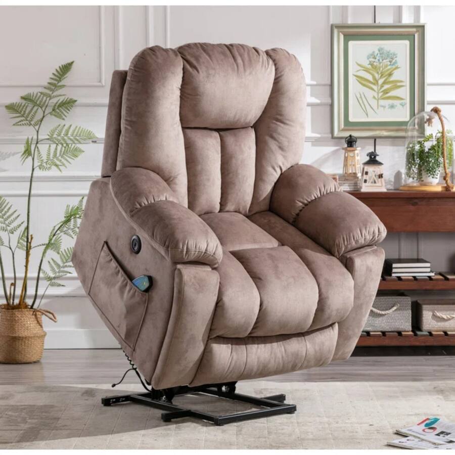 Bestier Oversize Power Lift Recliner Chair with Massage and
