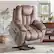 Front. Bestier - Bestier Light Brown Oversize Power Lift Recliner Chair with Massage and Heating - Light Brown.
