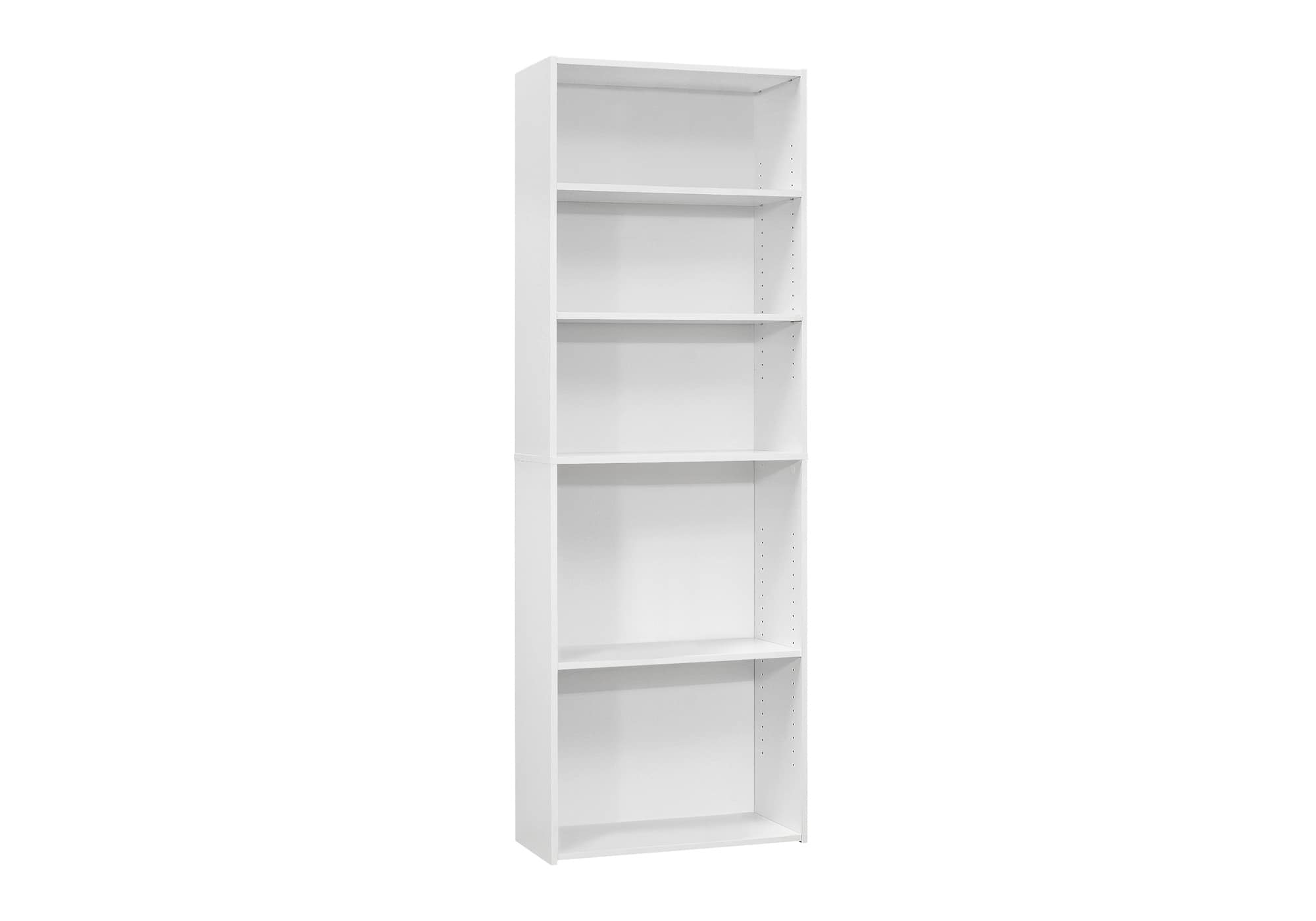 TinyHomie - Bookshelf Bookcase 6 Tier 72in H Laminate Transitional - White